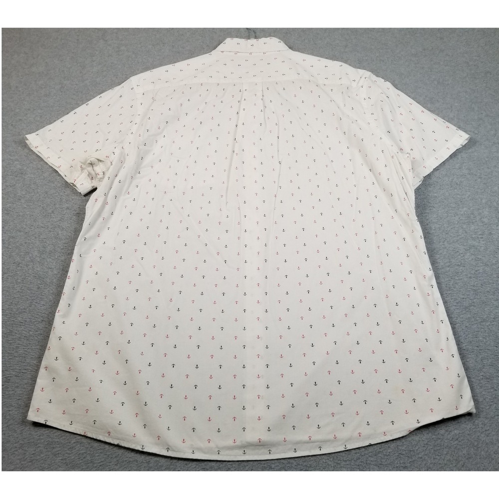 Goodthreads Button Up Shirt Mens XL Anchor Print Sheer Short Sleeves Nautical - Picture 4 of 16